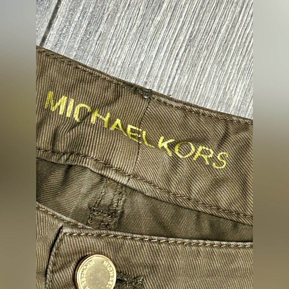 Michael Kors olive safari izzy skinny jeans size 10 - Picture 7 of 10